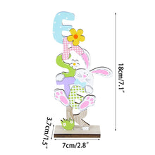 Carregar imagem no visualizador da galeria, Decorações de páscoa sinais de madeira artesanato de madeira para a primavera páscoa coelho
